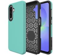 Miimall Étui pour Samsung Galaxy A36 5G, Robuste Antichoc Double Couche Cover, Antidérapante Résistant aux Rayures Intégrale Coque Renforcée Samsung A36 avec Design Mat, Mince et Léger, Vert Menthe