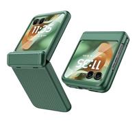 Miimall Housse pour Motorola Razr 60, [Verre Trempé Externe][Protection de Charnière] Militaire Antichoc Résistant aux Rayures Anti-Poussière Fine Rigide Coque de Protection Motorola Razr 60, Vert