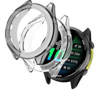 Miimall Kit de Protection Renforcée Compatible avec Garmin Forerunner 970, 10 Bouchons Anti-Poussière pour Port de Charge, Coque TPU Anti-Chocs, Poussière et Éclaboussures pour Forerunner 970, Noir