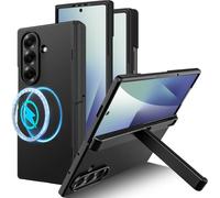 Miimall Magnétique Coque pour Samsung Galaxy Z Fold 7, Protection d'Écran, Cache-Charnière, Béquille Invisible, Antichoc Anti-Rayures Rigide Intégrale 360° Ultra-Fine Samsung Z Fold 7 Case-Noir