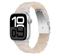 Miimall Résine Bracelet Compatible avec Apple Watch 38/40/41/42mm(Series 10), Élégante et Légère Bande de Remplacement pour iWatch 10 9 8 7 6 5 4 3 2 1 SE Strap Réglable Femme, Fluorescente