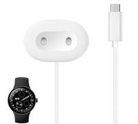Miimall Station de Charge pour Google Pixel Watch 4, Modèle USB-C Accessoire de Charge Rapide pour Google Pixel Watch 4 avec Connecteur Magnétique Chargeur Officiel Socle de Chargement, Blanc