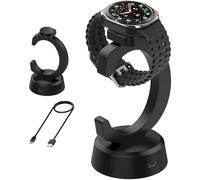 Miimall Support de Chargeur pour Galaxy Watch Ultra 2026/2025, USB-C Charge Rapide pour Galaxy Watch 9/8/7/6/5/4/3 Classic/Active 2 Magnétique Chargeur Station Socle de Chargement, Noir