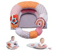MIIMER Tapis 2 en 1 pour bébé et coussin de soutien assis, coussin de soutien du ventre avec coussin de soutien amovible, pour le développement précoce des nouveau-nés et des bébés plus âgés