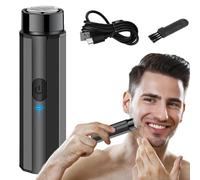 Miini Electric - Rasoir de voyage compact | Rasoir électrique étanche pour homme, rasoir électrique de poche avec câble de brosse, rechargeable par USB, portable pour homme