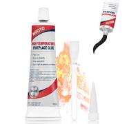 Miioto 100ml Colle Haute Temperature Four, Silicone Haute Temperature | Colle Haute Temperature Four,Supporte Jusqu'à 600 °C pour le Scellement à Haute Température Divers Types Cheminées Poêles