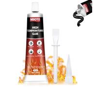 Miioto 100ML Colle Vitre Four,Silicone Haute Temperature,Silicone Noir
