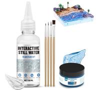 Miioto Eau Artificielle Modelisme, Still Water, Modélisme de l'eau, Effet Eau Calme, Eau Réaliste, Convient à de Nombreuses Applications de Loisirs Maison et Studio 50ML+50ML