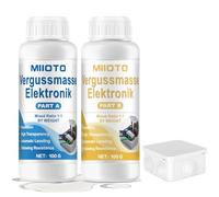 Miioto Gel Etancheite Electrique, Gel Isolant Electrique, Avec Boite de Derivation Electrique, Convient pour les Circuits Imprimés, les Moules et les Isolants, Transparent A+B 200g