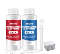 Miioto Gel Etancheite Electrique, Gel Isolant Electrique, Avec Boite de Derivation Electrique, Convient pour les Circuits Imprimés, les Moules et les Isolants, Transparent A+B 200g