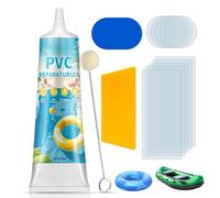 Miioto Kit de Réparation Piscine, 60ml Colle PVC, Rustine Matelas Gonflable, Étanche, Robuste, Colle Rustine pour Piscines Gonflables, Matelas Pneumatiques, Tente, Kayaks & Anneau de Natation