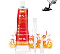 Miioto Mastic Refractaire, Colle Refractaire, Colle Haute Temperature, Silicone Haute Temperature, Joint Étanche, pour Cheminée, Micro Ondes, Cheminées, Grils, Hotte Aspirante, Durcissement Rapide