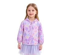 Miipat Veste à Capuche pour Filles Coupe-Vent Manteau de Léger Lâche Blousons Fille avec Poche Manches Longues Enfant Vêtements pour Fille(110 4-5 Ans)