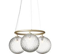 Miira 3 Suspension Circulaire Laiton/Optique Transparent