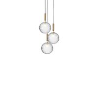 Miira 3 Suspension Grand Laiton & Transparent Transparente