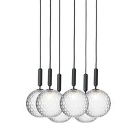 Miira 6 Suspension Grand Gris & Transparent Transparente