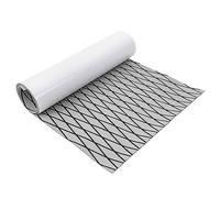 MIIWWOWO Tapis de sol en mousse Eva autocollant - 240 x 90 x 0,6 cm - Antidérapant - Pour bateaux, yachts, camping-cars, jardin, piscine - Gris avec motif grille noire