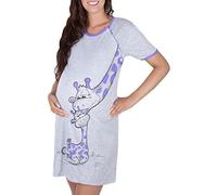 Mija - 2 en 1 Maternité / allaitement / coton robe de nuit 2050 (EU 38, Violet)