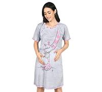 Mija - 2 en 1 Maternité / allaitement / coton robe de nuit 2050 (EU 44, Rose)