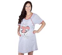 Mija - 2 en 1 Maternité / Allaitement / Coton Robe de Nuit 2056 U (44, Corail)