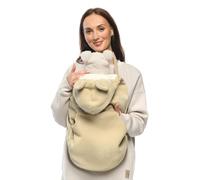 Mija - Couverture pour porte-bébé, Housse universelle pour porte-bébé/écharpe de portage/cape 4023 (Beige/Blanc)