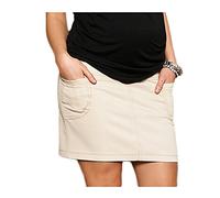 Mija - jupe de grossesse et de maternité Denim Jeans décontractée 9060 (EU 38, Beige)