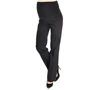 Mija - Pantalon de maternité classique et élégant, formels intelligent, sur mesure Over Bump 1011A (XS/EU 34/ hauteur de l'entrejambe 80cm, Anthracite Noir)