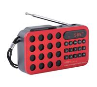 Mijia ¿ Mini haut-parleur solaire sans fil, Radio FM Rechargeable, Bluetooth, Support USB, carte TF, lecteur de musique MP3, récepteur Radio FM red