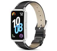 MIJOBS Bracelet Compatible avec le Huawei Band 10/9/8 Bracelets en cuir, Doux et Confortable, Bande de Remplacement pour Montre Intelligente pour Hommes et Femmes