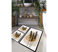 Mijolnir, Day Sunrise, Set de tapis de bain (3 pièces), Multicolore, 100% POLYESTER, 50 x 60 cm