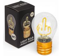 MIJOMA Ampoule LED avec batterie et câble USB-C - Lampe décorative avec motif - Lumière d'ambiance pour chambre d'enfant, chambre à coucher, bureau - 12 x 7 cm (main rebelle)