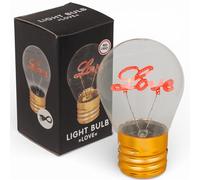 MIJOMA Ampoule LED avec batterie et câble USB-C - Lampe décorative avec motif - Lumière d'ambiance pour chambre d'enfant, chambre à coucher, bureau - 12 x 7 cm (Love)