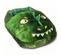 MIJOMA Chauffe-pieds en peluche douillet, 100 % polyester, designs polyvalents, parfait pour la détente et la thérapie par la chaleur, taille unique, 35 x 28 cm, les deux pieds s'adaptent (dinosaures)