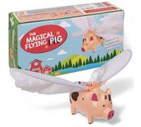 MIJOMA Cochon volant pour chambre d'enfant - Jouet volant pour enfants - Cadeau pour garçons et filles - 28,5 x 7 x 20 cm - Fonctionne avec piles - Montage facile (Flying Pig)