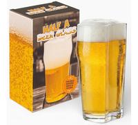 MIJOMA Demi-verre à bière de 365 ml en verre - Verre à bière amusant comme cadeau gag pour les amateurs de bière, les soirées entre hommes, fête et table tribale