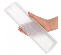 MIJOMA Distributeur de film alimentaire : dévidoir de film d'aluminium en plastique transparent, support pratique avec bord de coupe finement dentelé pour les films ménagers, coupe facile du film