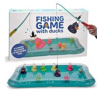 MIJOMA Jeu de pêche de canards, taille XXL, convient au jardin d'extérieur, avec 2 cannes à pêche, 10 canards et 1 piscine gonflable de 55 x 45 cm