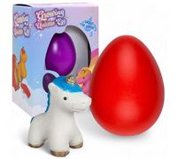 MIJOMA Licorne croissante dans l'œuf - Œuf magique surprise à grandir dans l'eau - Couleurs aléatoires - Jouet d'eau magique pour enfants (petit œuf : environ 6 x 4 cm)