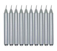 MIJOMA Lot de 10 bougies festives pour sapin de Noël, pyramide, en cire, pour sapin de Noël, fêtes d'anniversaire et tartes, longue durée de combustion, diamètre 11 x 105 mm, argent métallisé