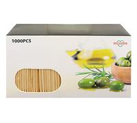 MIJOMA Lot de 1000 cure-dents en bois non traité, parfaits pour un usage quotidien, pour l'hygiène dentaire, les apéritifs, les travaux manuels