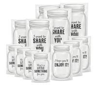 MIJOMA Lot de 12 sachets à fermeture éclair réutilisables au design en verre pour cadeaux en argent et cadeaux