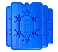 MIJOMA Lot de 4 blocs de refroidissement pour glacière - Design plat - Couleur : bleu - 200 ml