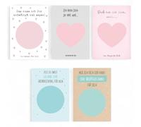 MIJOMA Lot de 5 cartes à gratter ou messages d'amour à écrire soi-même, avec autocollants à gratter, pour anniversaire, amis, partenaires (amour et amitié)