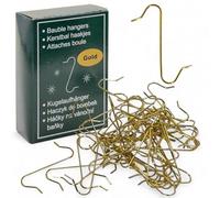 MIJOMA Lot de 50 crochets en S pour boules de Noël, crochets doubles pour décoration de sapin de Noël, crochets pratiques et rapides pour boules de Noël et décorations, 33 mm, en métal