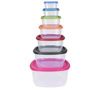 MIJOMA Lot de 7 boîtes de conservation pour aliments avec couvercle, sans BPA, compatibles avec micro-ondes et congélateur