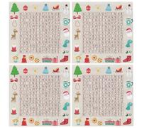 MIJOMA Lot de 80 serviettes à motif énigmes de Noël | 33 x 33 cm, 3 couches, serviettes en papier décoratives pour fêtes de Noël, sans chlore, couleurs à base d'eau
