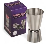 MIJOMA Petit verre doseur double jigger - Outil de mesure pour cocktail - 2 unités de mesure : 2 cl et 4 cl pour un dosage précis - Acier inoxydable mat - Passe au lave-vaisselle