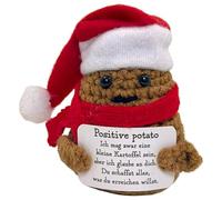 MIJOMA Porte-bonheur Amis Positifs - figurines au crochet faites à la main avec des messages motivants, idéales comme cadeaux, compagnons de route, donneurs de courage (Noël - Tu peux réaliser tout ce