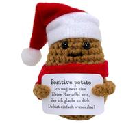 MIJOMA Porte-bonheur Positive Friends - figurines crochetées faites à la main avec des messages motivants, idéales comme souvenirs, compagnons de route, encourageurs (Noël - Tu es tout simplement