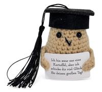 MIJOMA Porte-bonheur Positive Friends - Figurines en crochet faites à la main avec des messages motivants, idéal comme cadeau de souvenir, compagnon de route (diplôme - pour votre grand jour)